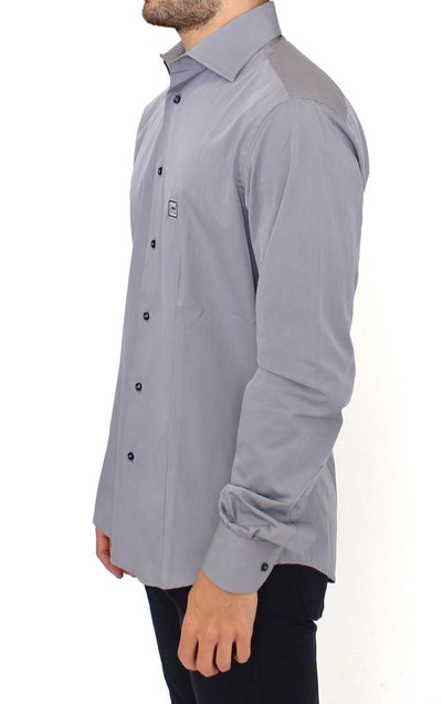 Gray stretch cotton shirt