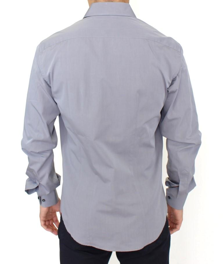 Gray stretch cotton shirt