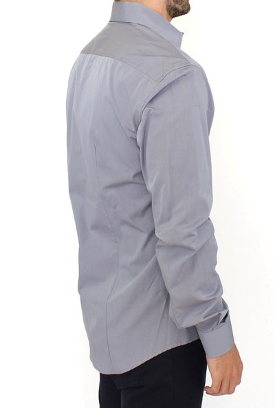 Gray stretch cotton shirt