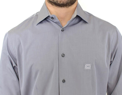 Gray stretch cotton shirt
