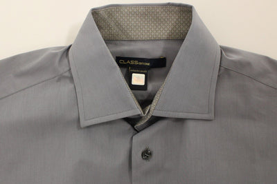 Gray stretch cotton shirt