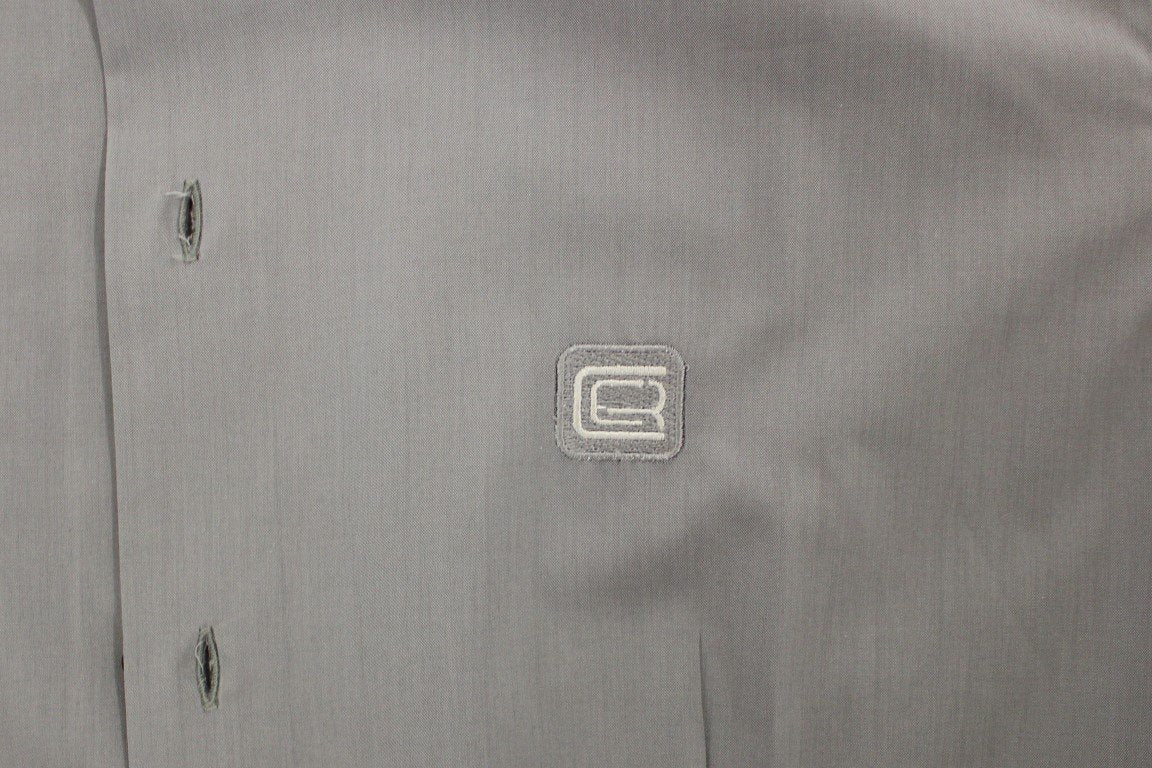 Gray stretch cotton shirt