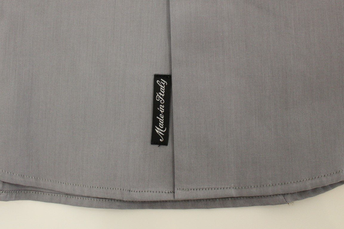 Gray stretch cotton shirt