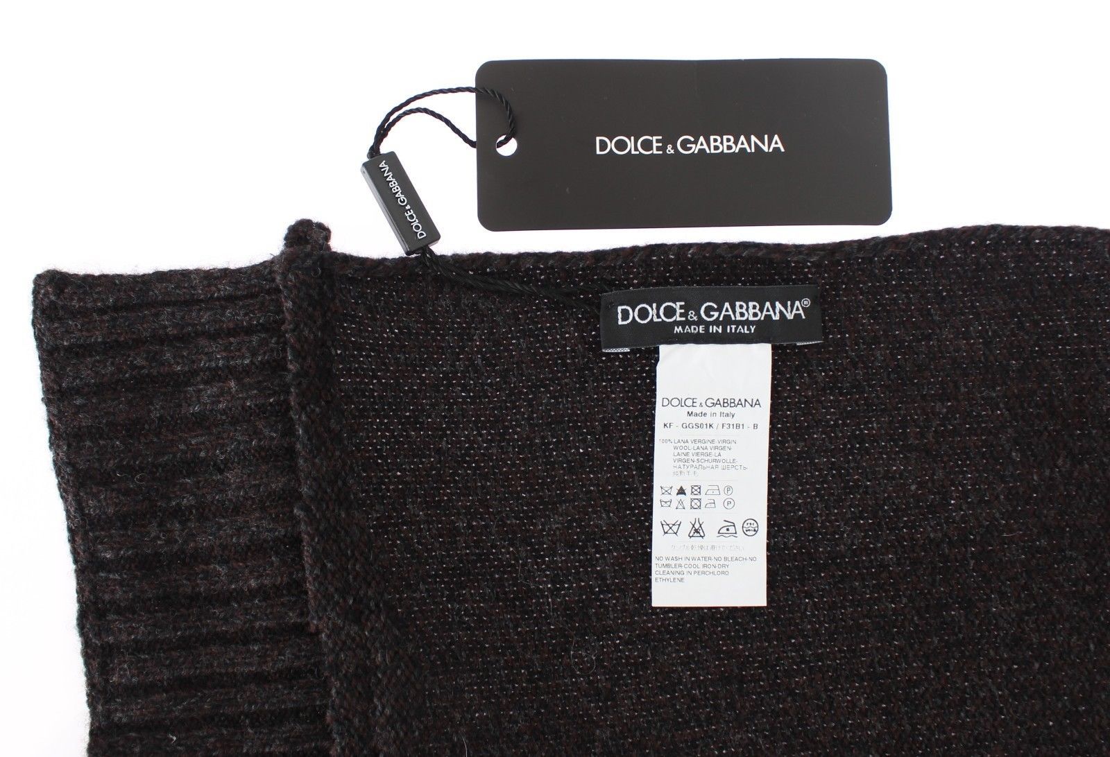 Scarf Men's Gray Wool Knitted Wrap