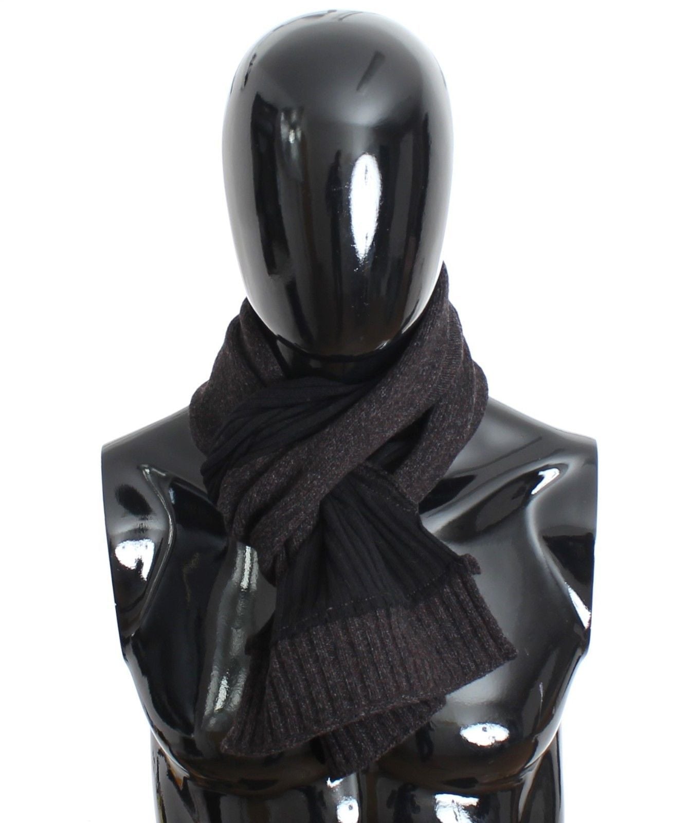 Scarf Men's Gray Wool Knitted Wrap