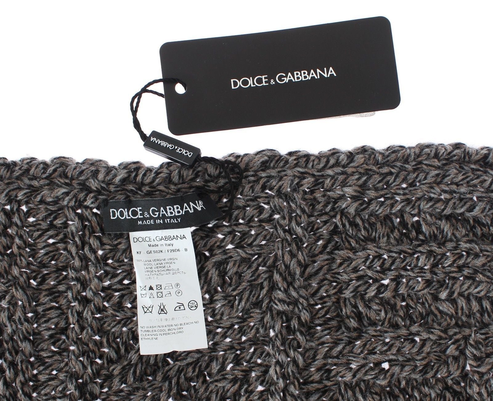 Scarf Men's Gray Knitted Wool Wrap