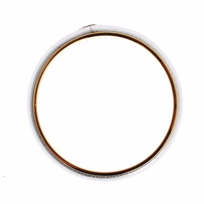 Silver Leather Gold Brass Bracelet