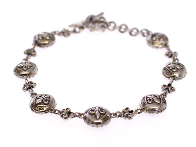 Ruby Logo Silver Men's Bracelet