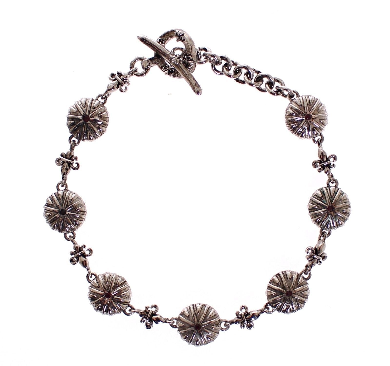 Ruby Logo Silver Men's Bracelet