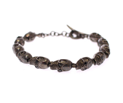 CZ Skull Black Rhodium 925 Silver Bracelet
