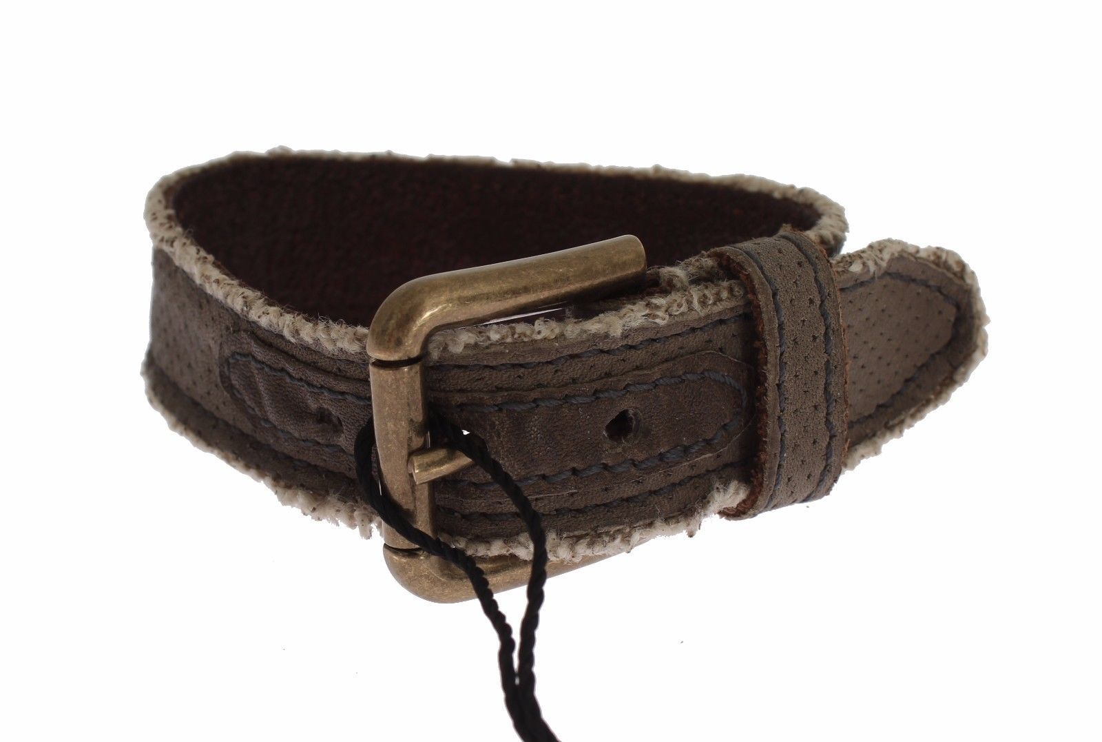 Brown Leather Buckle Strap Bracelet
