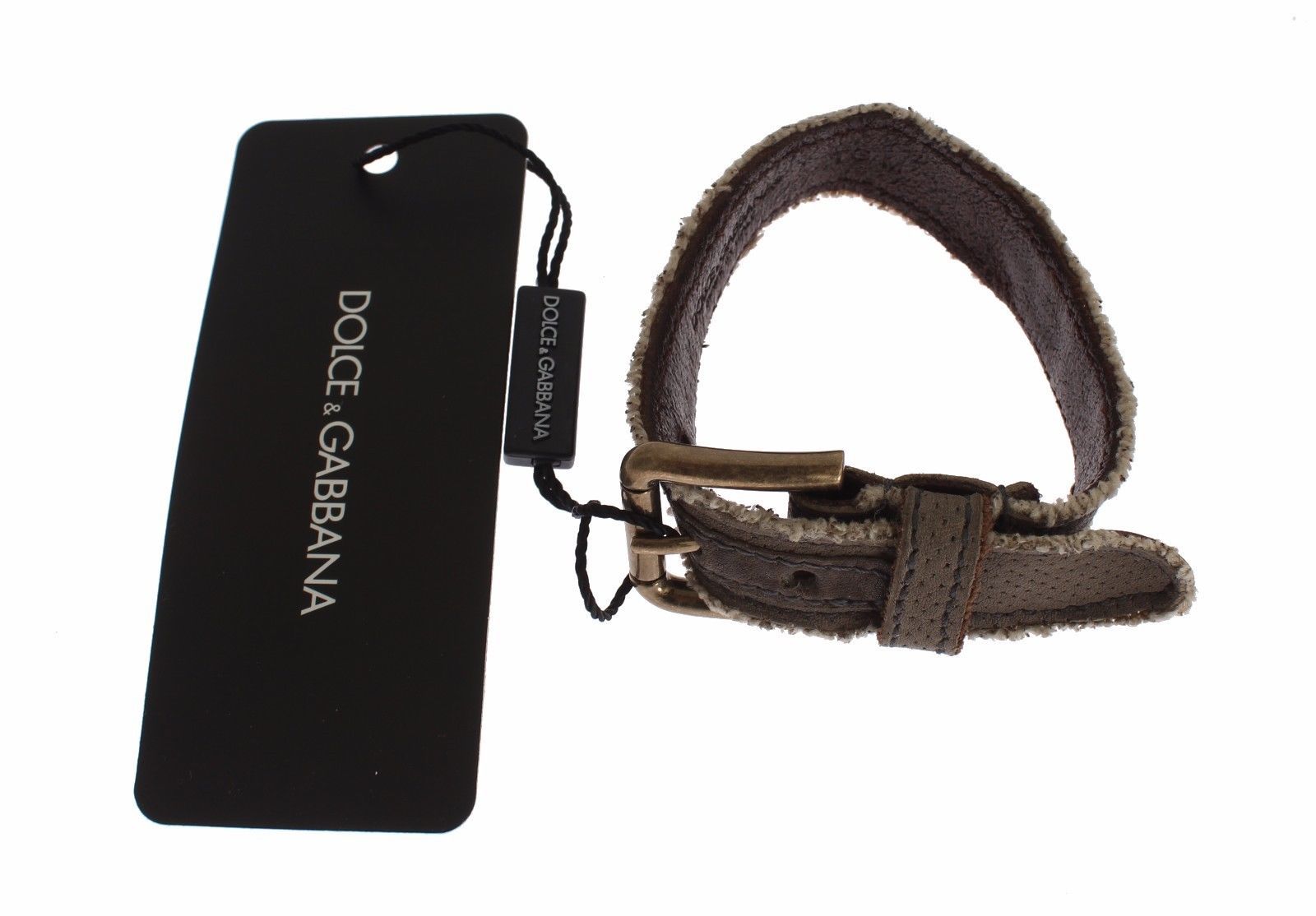 Brown Leather Buckle Strap Bracelet