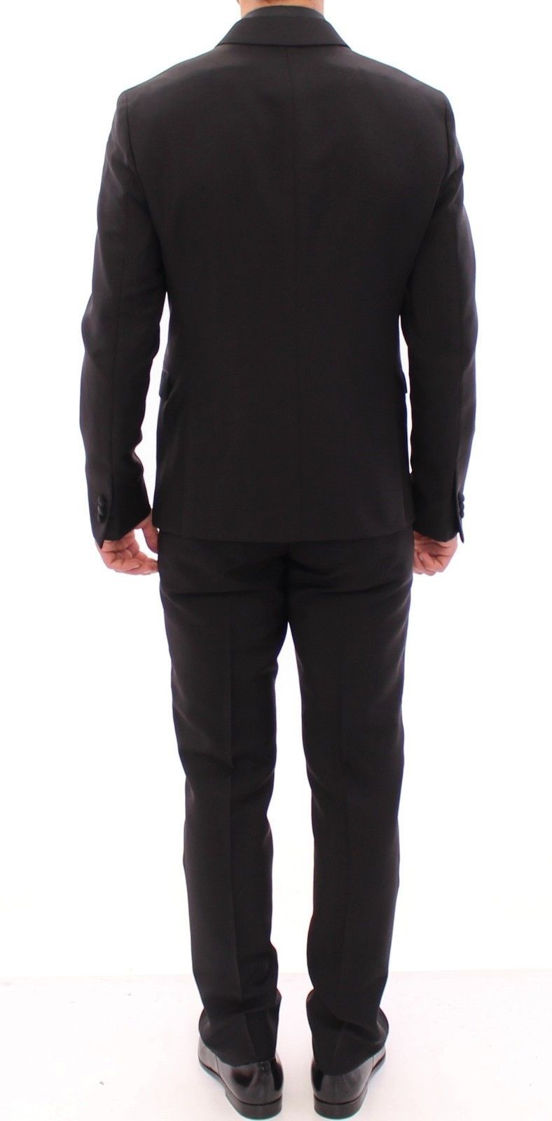 Black Slim Fit Wool Smoking Tuxedo Suit