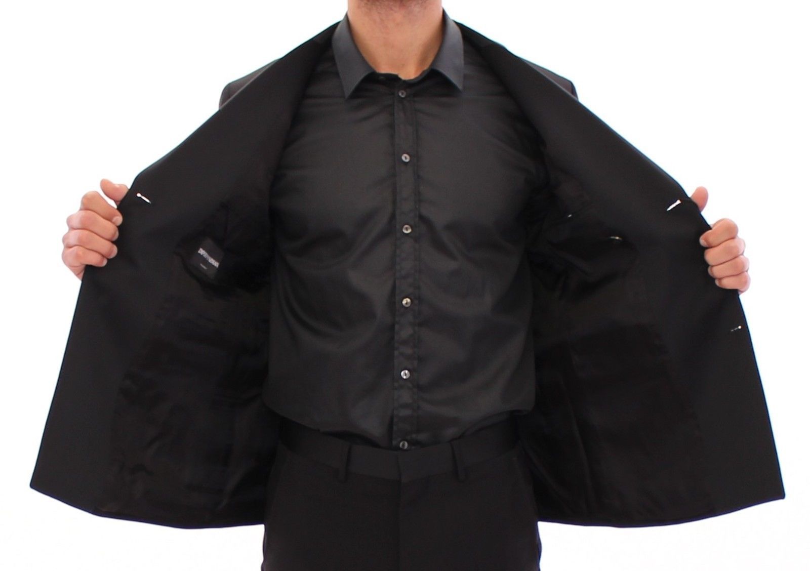 Black Slim Fit Wool Smoking Tuxedo Suit