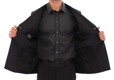 Black Slim Fit Wool Smoking Tuxedo Suit