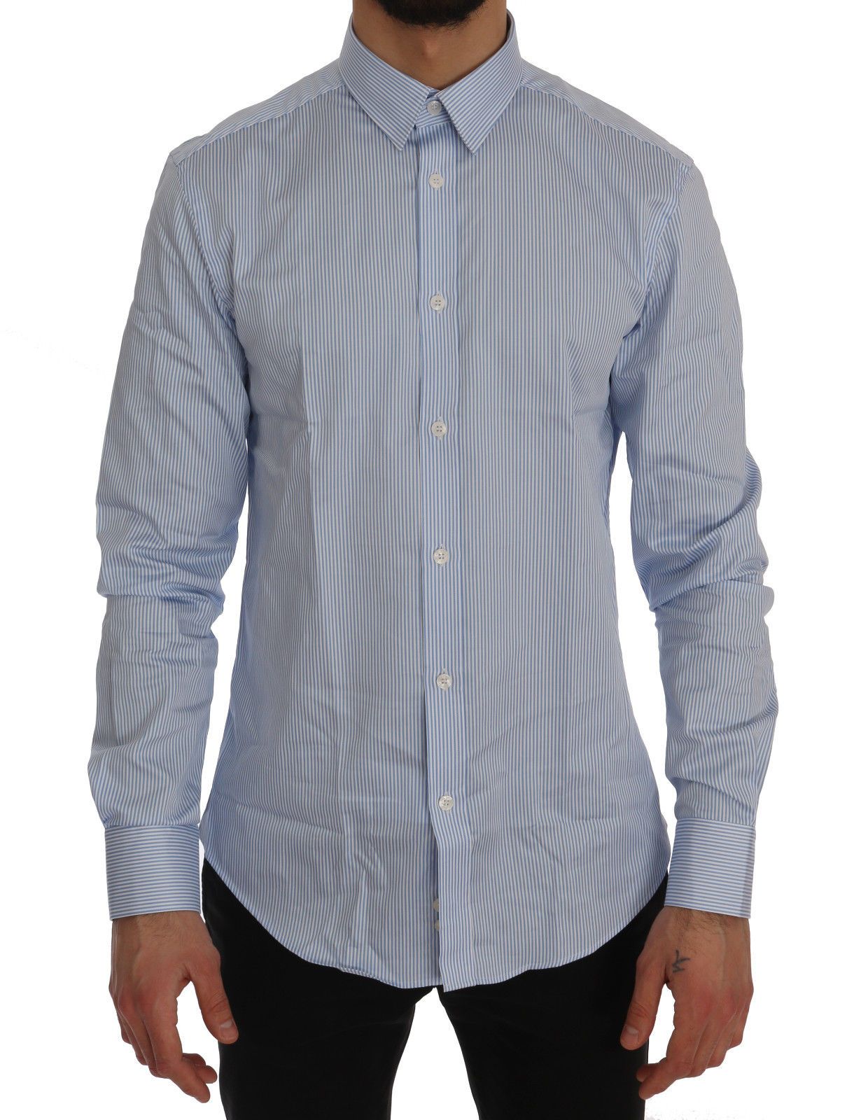 Blue Striped Cotton Shirt Trend Fit