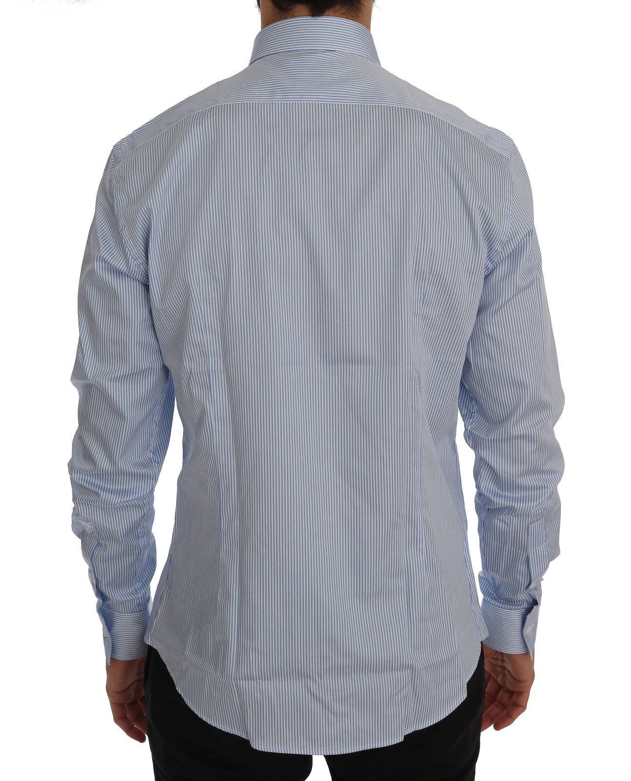 Blue Striped Cotton Shirt Trend Fit