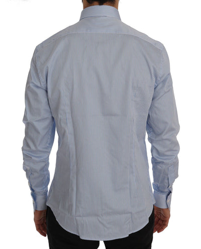 Blue Striped Cotton Shirt Trend Fit
