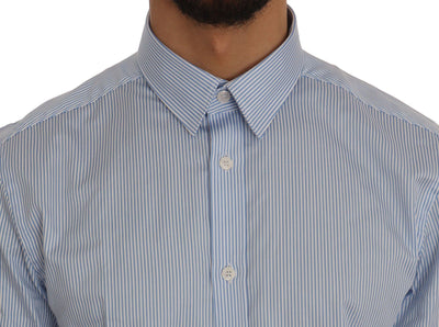 Blue Striped Cotton Shirt Trend Fit