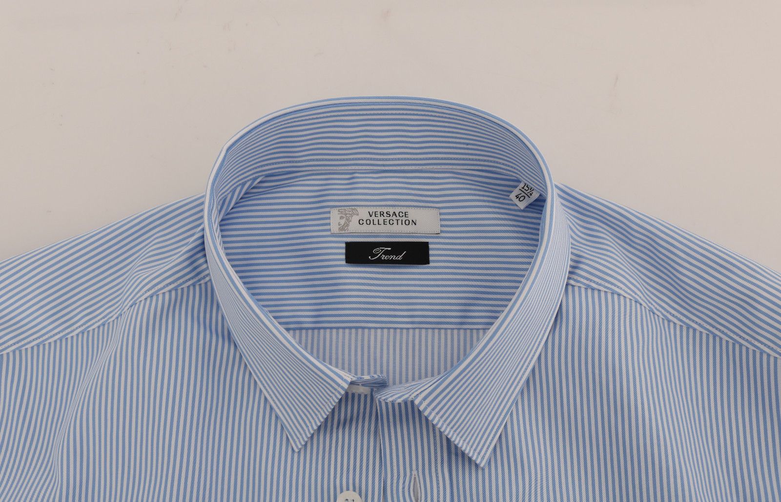 Blue Striped Cotton Shirt Trend Fit