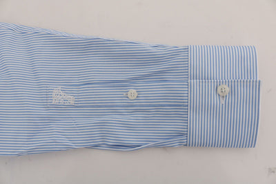Blue Striped Cotton Shirt Trend Fit