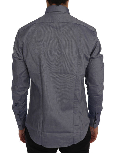 Gray  Cotton Dress Shirt Trend Fit