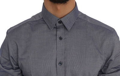 Gray  Cotton Dress Shirt Trend Fit