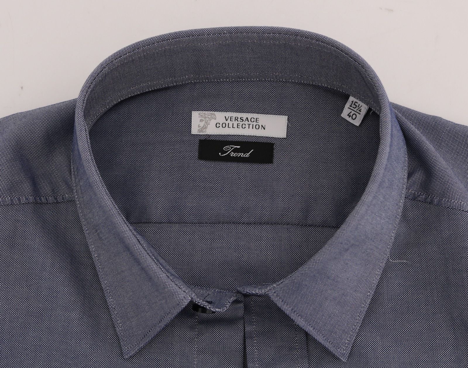 Gray  Cotton Dress Shirt Trend Fit