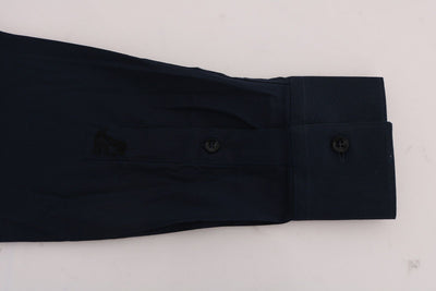 Dark Blue Cotton Dress Shirt Trend Fit