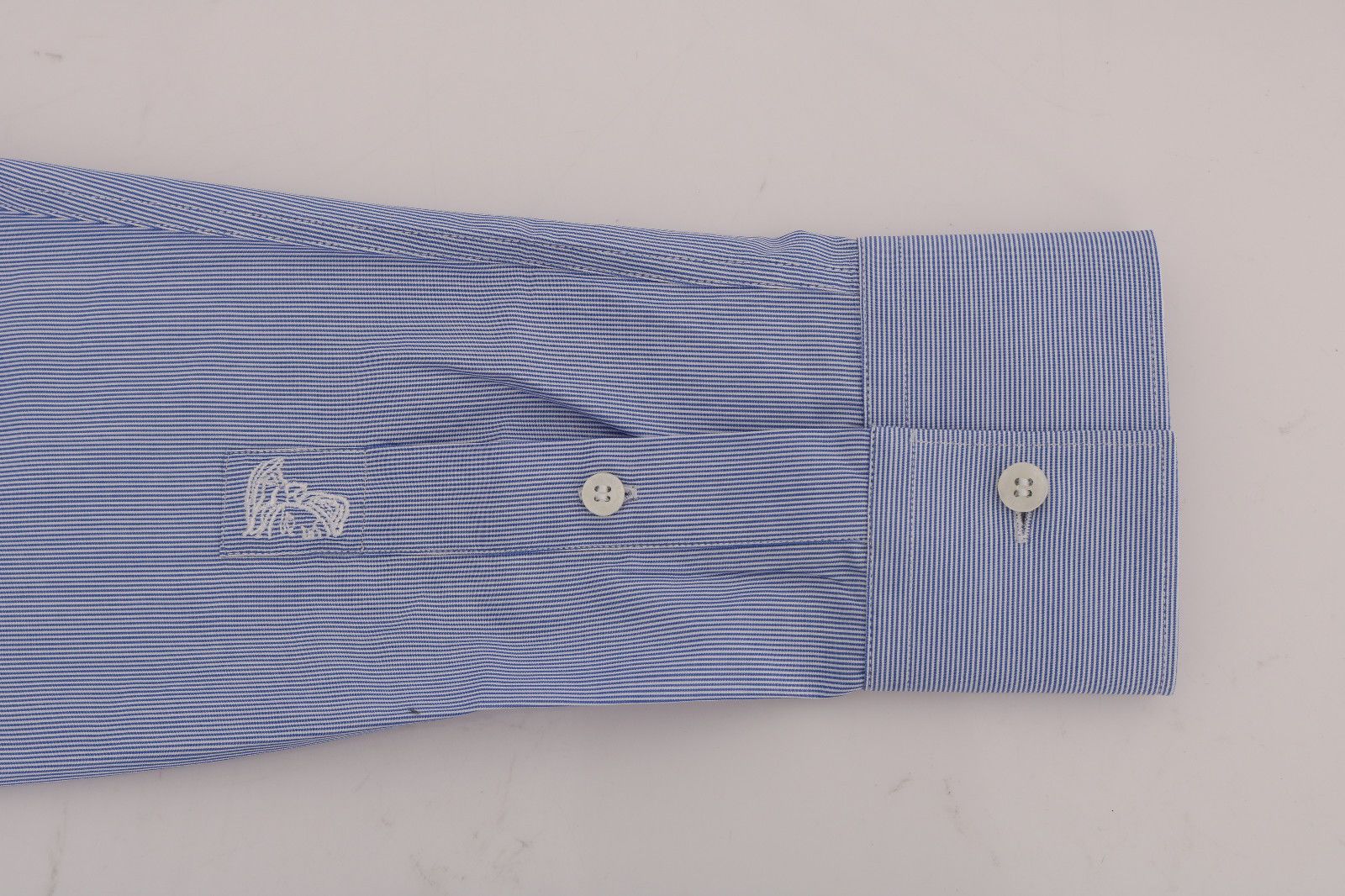Blue Striped Cotton Dress Shirt Trend Fit