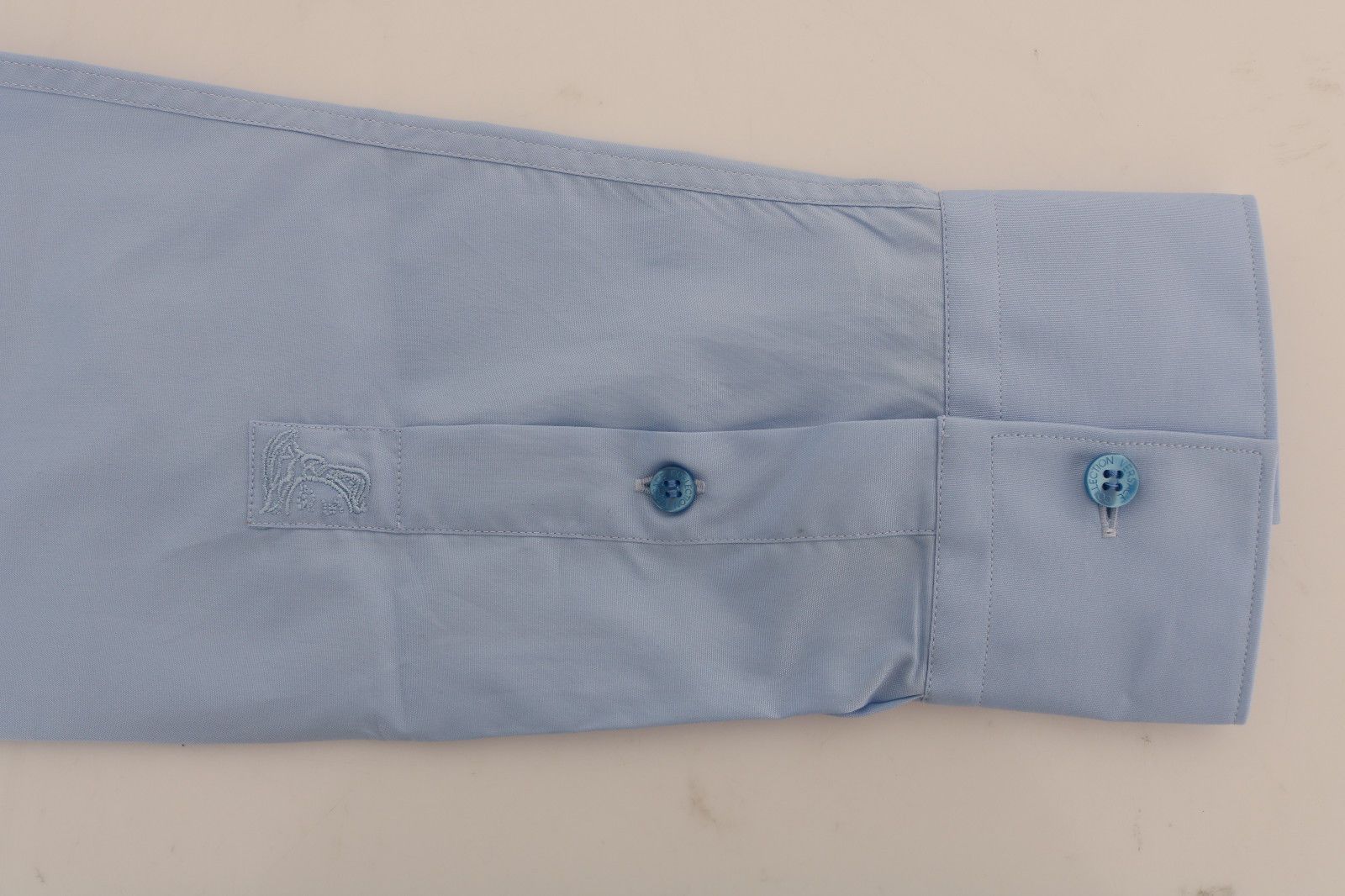 Blue Cotton Dress Shirt Trend Slim Fit