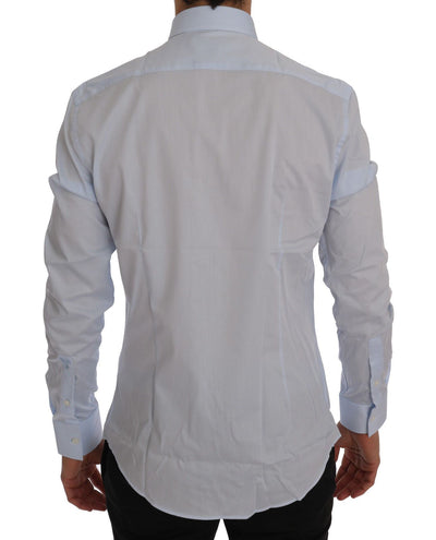 Light Blue Cotton Dress Shirt Trend Slim Fit