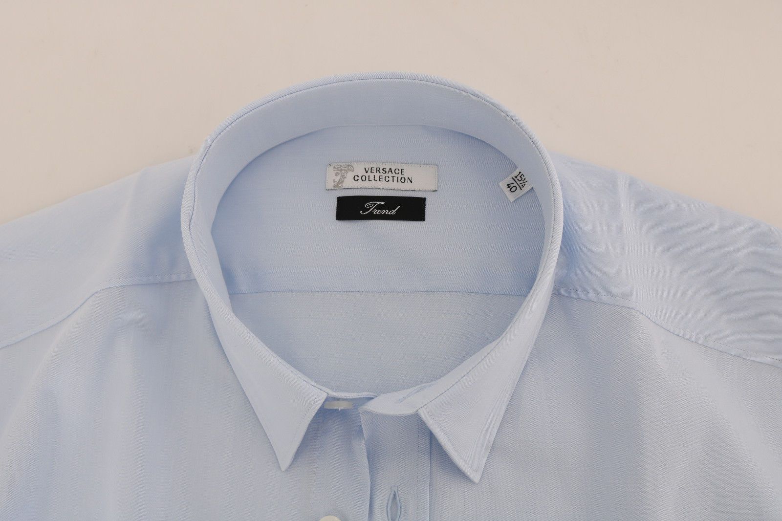 Light Blue Cotton Dress Shirt Trend Slim Fit
