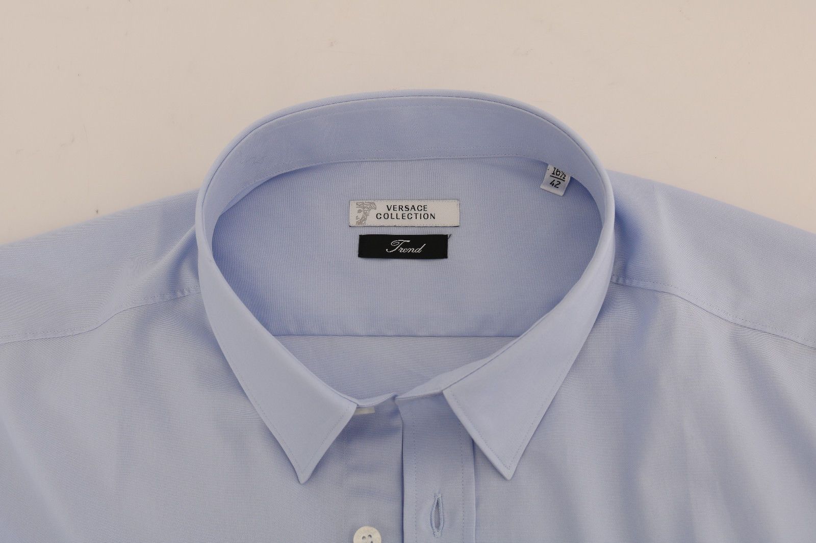 Light Blue Cotton Dress Shirt Trend Slim Fit