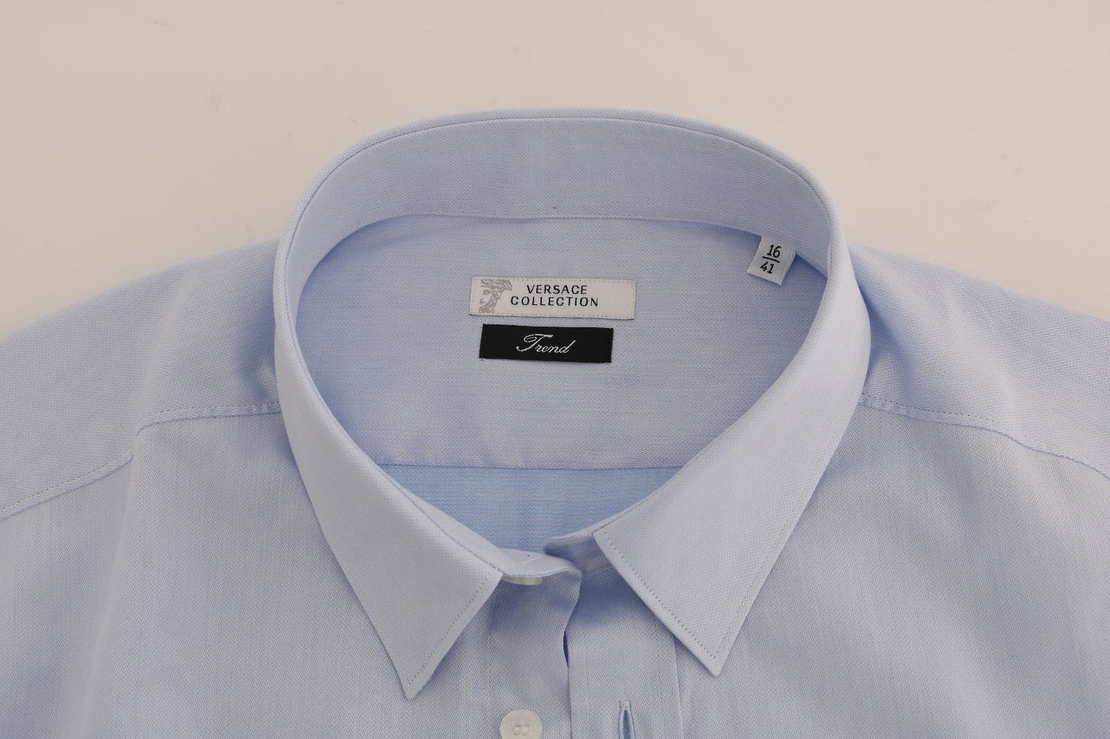 Light Blue Cotton Dress Shirt Trend Slim Fit