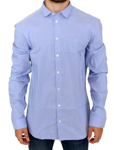Blue striped casual shirt
