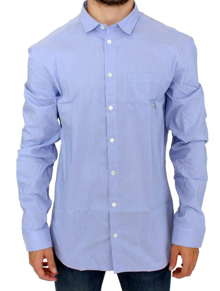 Blue striped casual shirt