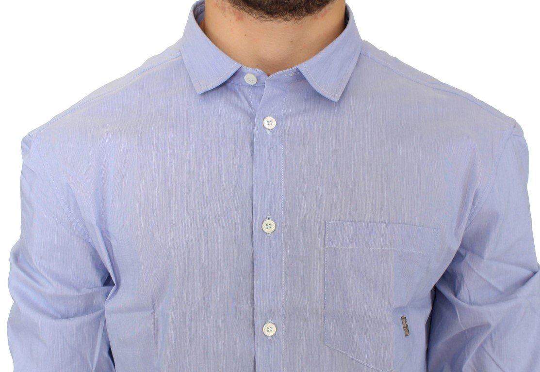 Blue striped casual shirt