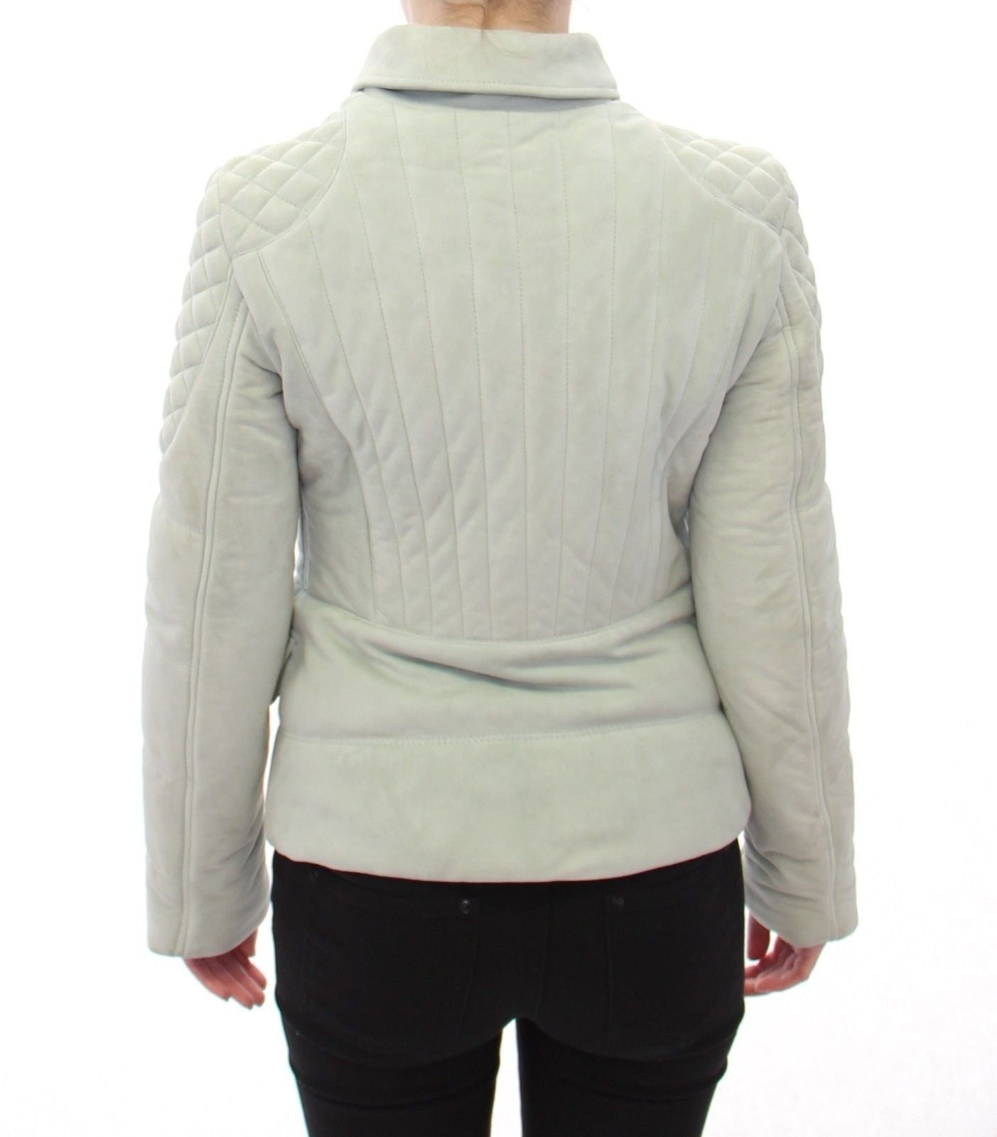 Leather Biker Style Green Jacket