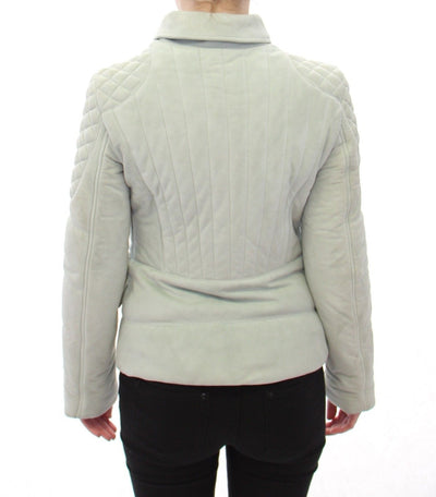 Leather Biker Style Green Jacket