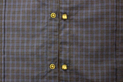 Blue checkered cotton shirt