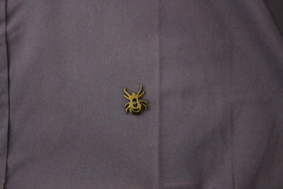 Blue cotton slim fit shirt
