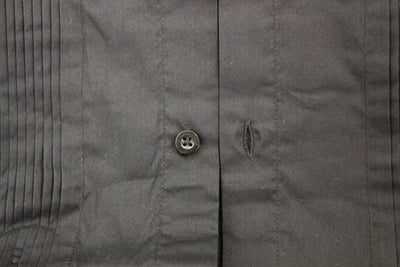 Black cotton slim fit shirt
