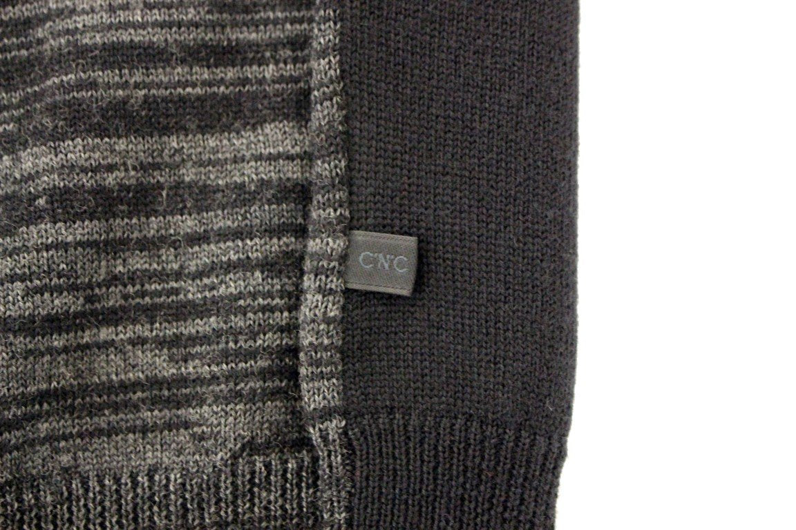 Red wool V-neck sweater