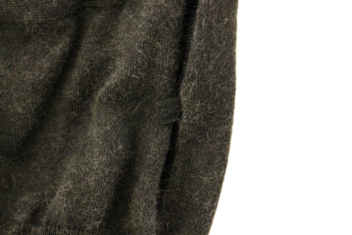 Gray zipper cardigan sweater