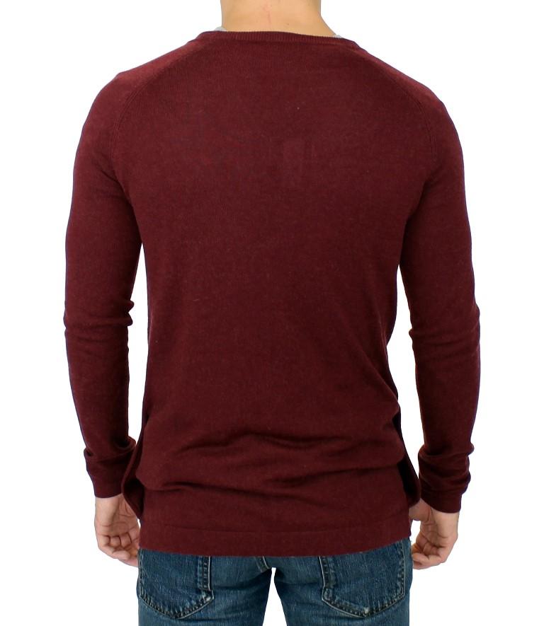 Bordeaux zipper cardigan sweater