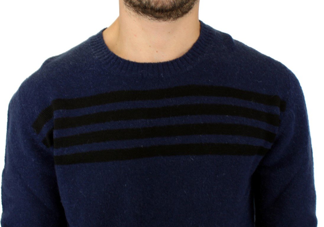 Blue striped sweater pullover
