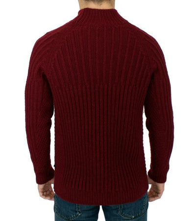 Bordeaux wool knitted sweater