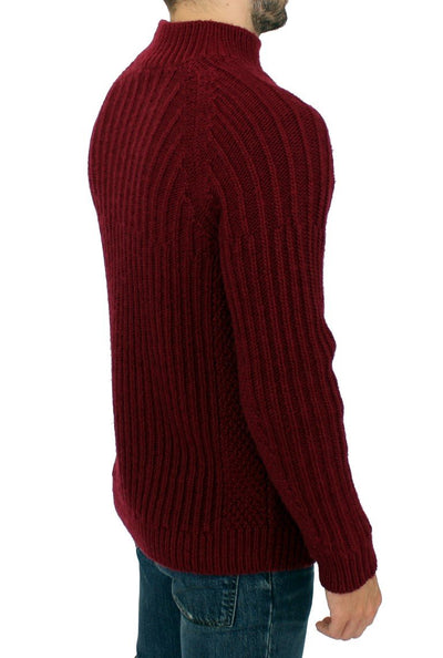 Bordeaux wool knitted sweater