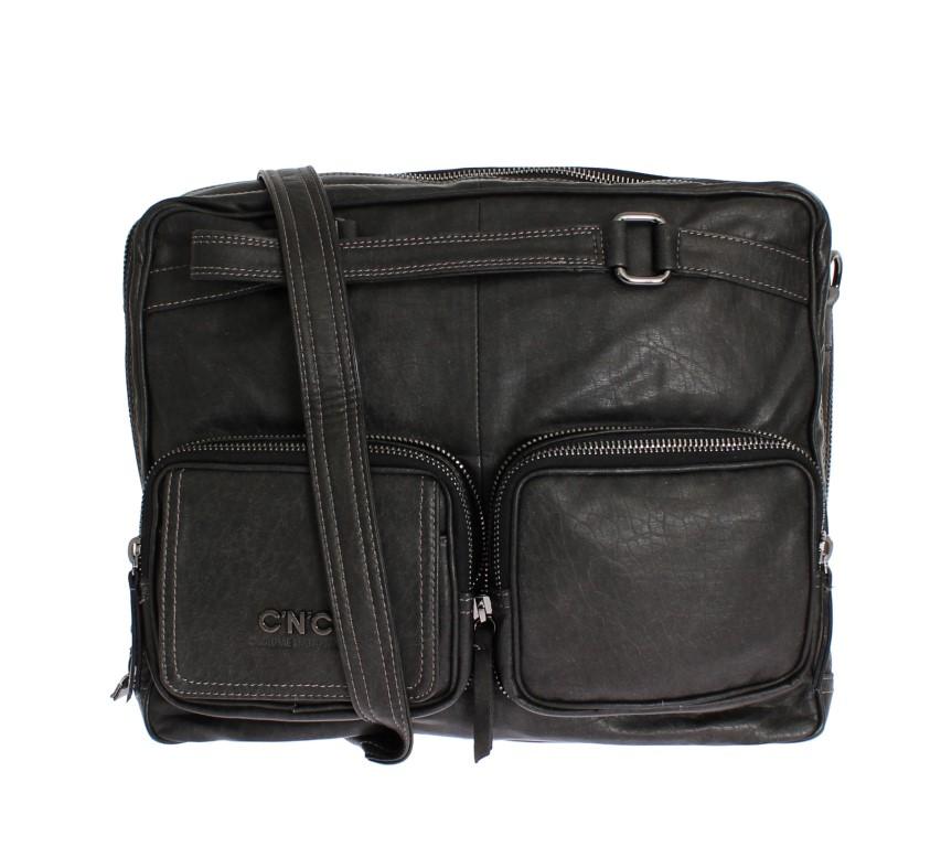 Gray Messenger Shoulder Bag